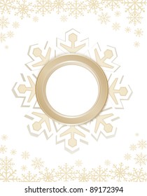 vector vintage Christmas background with snowflakes