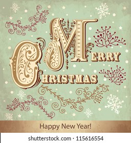 Vector vintage Christmas card
