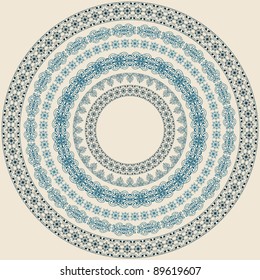 vector  vintage circle pattern, brushes included