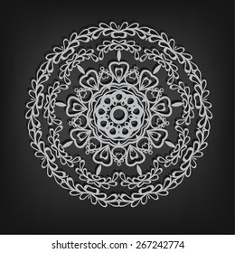 Vector vintage circle pattern in Victorian style. Ornate element for design. Ornamental pattern for wedding invitations, greeting cards, monograms.