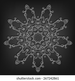 Vector vintage circle pattern in Victorian style. Ornate element for design. Ornamental pattern for wedding invitations, greeting cards, monograms.