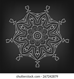 Vector vintage circle pattern in Victorian style. Ornate element for design. Ornamental pattern for wedding invitations, greeting cards, monograms.