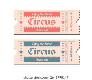 Vector vintage circus ticket. llustration of vintage circus ticket for festival