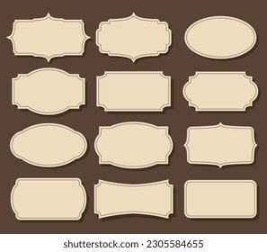 conjunto de marcos de etiquetas clásicas vintage vectorial