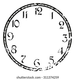 Vector vintage clock