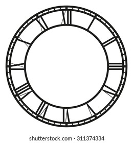 Vector vintage clock