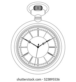 Vector vintage clock