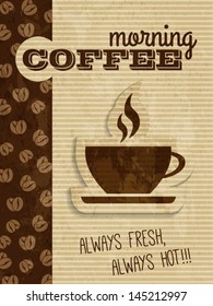 vector vintage coffee house poster