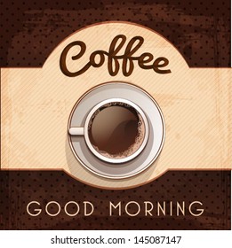 vector vintage coffee poster