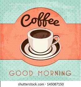 vector vintage coffee poster