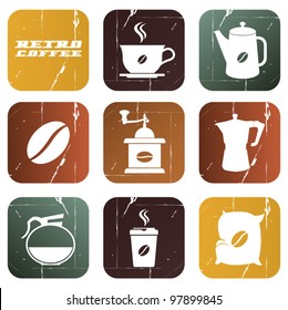 Vector vintage coffee poster with place for your text