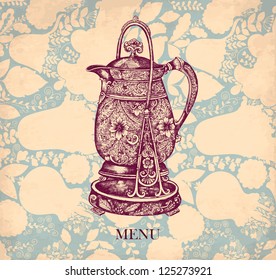 Vector vintage coffee pot