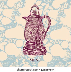 Vector vintage coffee pot