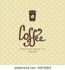 Vector vintage coffee shop logo