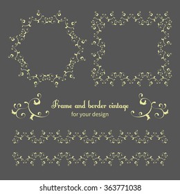 Vector vintage collection: Baroque and antique frames, labels, emblems and ornamental design elements 