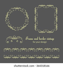 Vector vintage collection: Baroque and antique frames, labels, emblems and ornamental design elements 