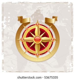 Vector vintage compass rose