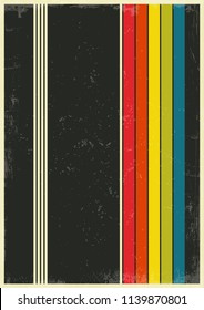 Vector Vintage Cover Background from the 1970s