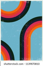 Vector Vintage Cover Background from the 1970s