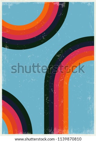 Vector Vintage Cover Background from the 1970s