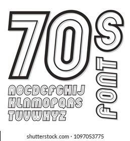 Vector vintage creative script, cool alphabet letters set, can be used in poster art creation
