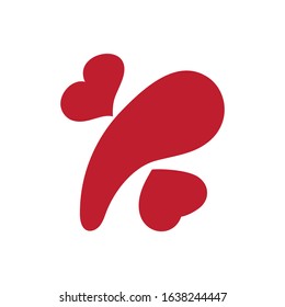Vector Vintage Cute letter X. Calligraphy element logo Valentine Hand drawn heart sign for page decoration and design illustration. Love wedding card or invitation.