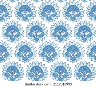 Vector vintage damask pattern design,Blue and white damask vector seamless pattern. Vintage, paisley elements. Traditional, Turkish motifs. Great for fabric and textile, wallpaper, 
