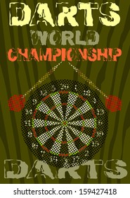 Vector Vintage Darts Champion Labels