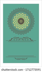 Vector vintage decorative card pattern with mandala