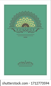 Vector vintage decorative card pattern with mandala