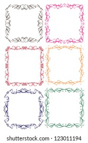 Vector vintage decorative design borders and frames.
