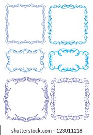 Vector vintage decorative design borders and frames.