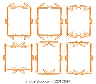 Vector vintage decorative design borders and frames.