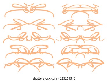 Vector vintage decorative design elements illustration.