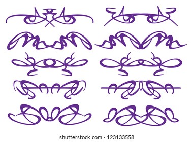 Vector vintage decorative design elements illustration.