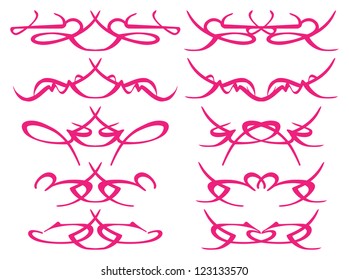 Vector vintage decorative design elements illustration.