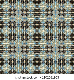 Vector vintage decorative elements in brown, beige and red colors. Islam, Arabic, Indian, ottoman motifs. Perfect for printing on fabric or paper, textile. Seamless pattern tile with mandalas.