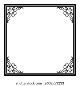 Vector vintage decorative ornament frame border vector design