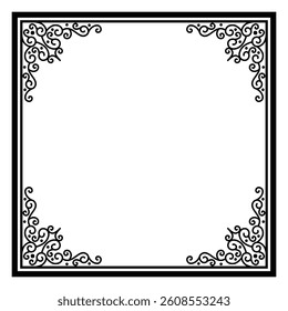 Vector vintage decorative ornament frame border
