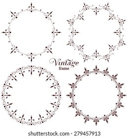 Vector vintage decorative ornaments frame.