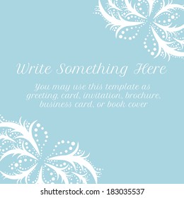 vector vintage delicate card template with floral pattern elements
