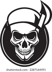 vector vintage demon skull Logo
