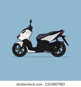 Vector Vintage Design, Scooters Matic Motor, City Bike