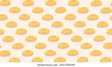 Vector vintage dessert food seamless pattern. Sweet pastry background illustration with bakery goods, dessert food wallpaper. Design texture, restaurant print. 