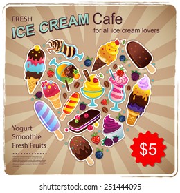 Vector Vintage Dessert illustration for your business