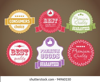 Vector vintage discount labels set