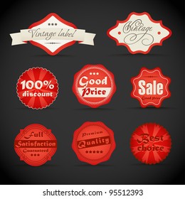 Vector vintage discount shopping labels