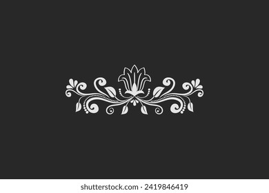 vector vintage dividers page decor with crowns and floral page line decorations ornament elements editable background
