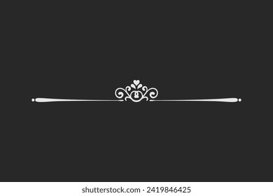 vector vintage dividers page decor with crowns and floral page line decorations ornament elements editable background