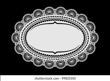 vector vintage doily mat with place for your text,eps8 file,raster version available